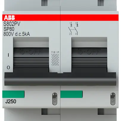 Disgiuntore ABB S802PV-SP80 2P 800VDC 80A 5kA 3UM 