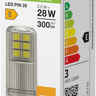 LED-Lampe LEDVANCE PIN G4 12V 2.2W 300lm 2700K Ø14×36mm klar 