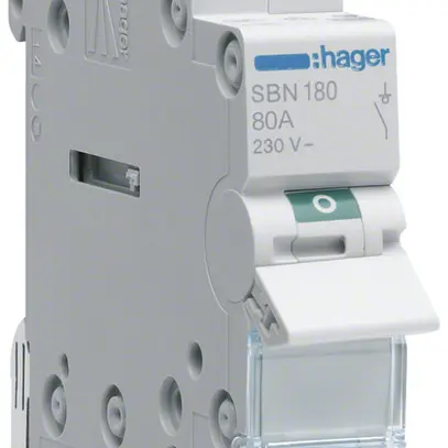 Interruttore AMD Hager 80A 230V 1 chiusura 0 apertura 0 invertitore 1UM 