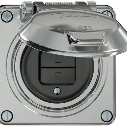 Interruttore tapparelle ELEMENT 1P 2 tasti c.coperchio alluminio 