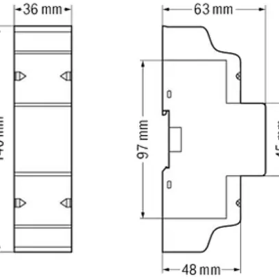 Compteur d'énergie AMD WAGO MID25 3LN indirecte 1A tarif mult.électr. RS-485 S0 