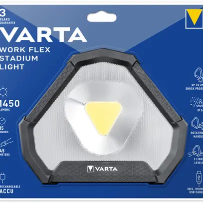 Torcia tascabile LED VARTA Work Flex Stadium Light 1540lm con accu 