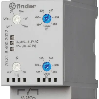 Relais surveillance réseau AMD 3L 380…415VAC 1C 6A 