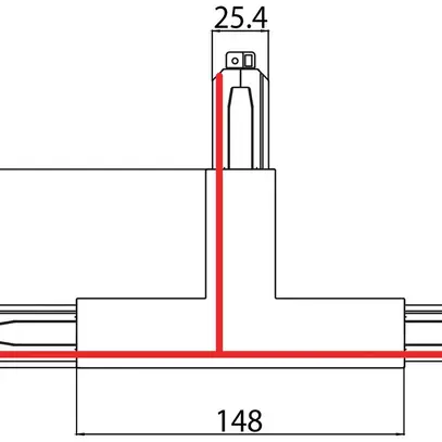 T-Einspeiser Sylvania OneTrack 3 Phasen DALI schwarz links aussen 