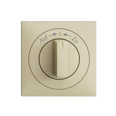 Frontset EDIZIOdue Auf->I<-Zu vanille 60×60mm für Schwenktaster 