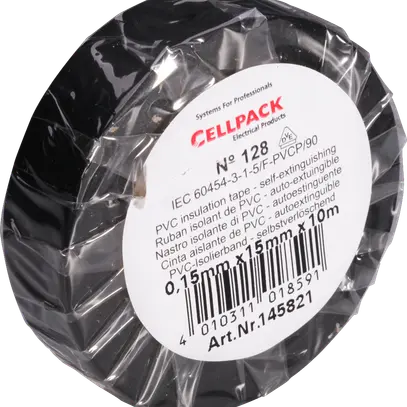 Nastro isolante Cellpack 128 15mm×10m nero 