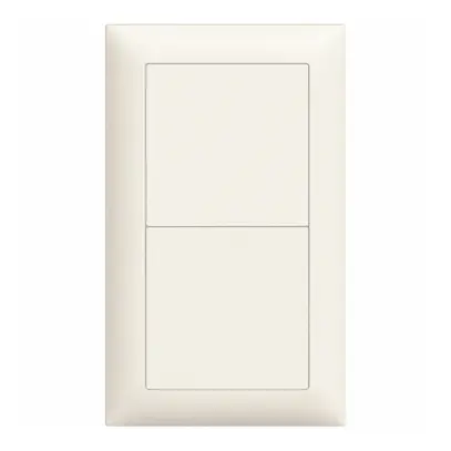 UP-Kombination EDIZIOdue 2×1 vertikal 2×blind weiss 