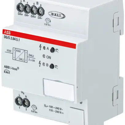 Gateway KNX/DALI AMD ABB DG/S 2.64.5.1, 2×64 participants 