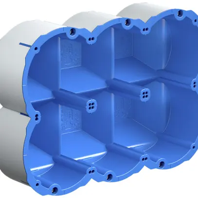 Boîte pour paroi creuse AGRO 3×2 Quickbox Maxi Ø83mm isolation phonique 