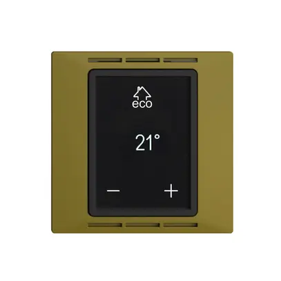 Termostato ambiente EDIZIOdue F olive, con display, riscald.pavim. 