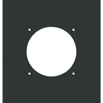 Placca d.montaggio INC robusto 3×1 alluminio, nero 