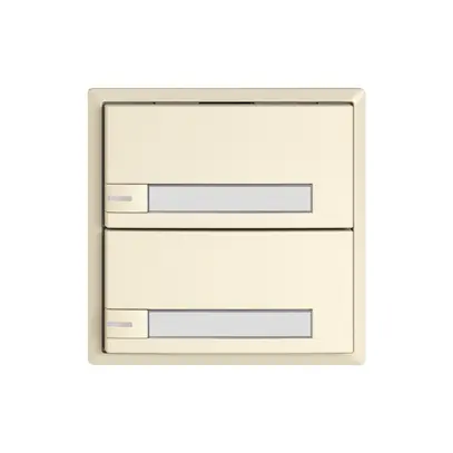 Pulsante KNX RGB EDIZIO.liv SNAPFIX® sensore temp.RGB-LED targ.2× com.1T cr 