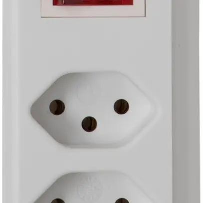 Prise multiple cleverLINE 3×T13 blanc 1.5m H05VV-F 3×1mm² avec interrupteur 