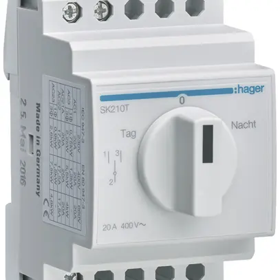 Interruttore rotativo AMD Hager 20A 400V 0Ch 0R 1 invertitore 3UM Tag-0-Nacht 
