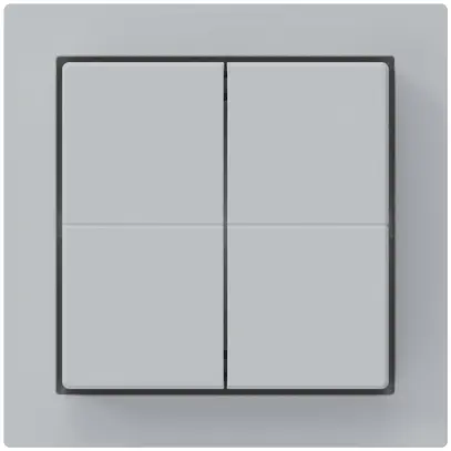 Poussoir sans fil Friends of Hue KAL, 4×, 60×60mm, gris clair 