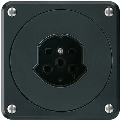 Prise HA robusto type 15 avec bornes enfichables noir 