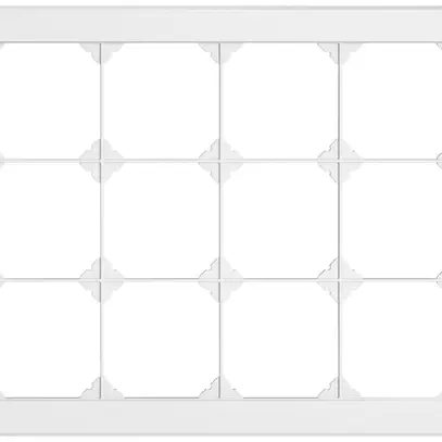 UP-Kopfzeile EDIZIO.liv SNAPFIX® 3×4 für frei wählbare Kombinationen weiss 