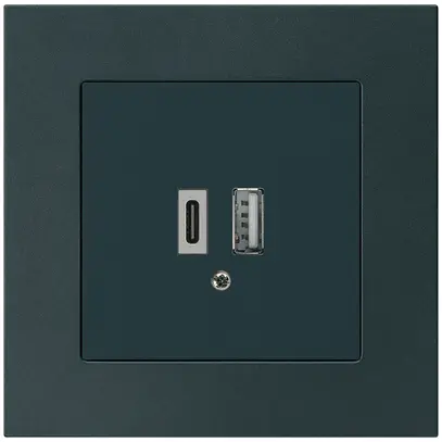 Presa di carica USB INC kallysto.pro 18W PD 1×tipo A 1×tipo C nero 
