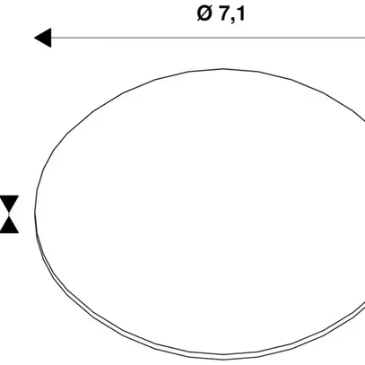 Diffuseur SLV NUMINOS XL ELLIPSE symétrique Ø71mm PMMA blanc 