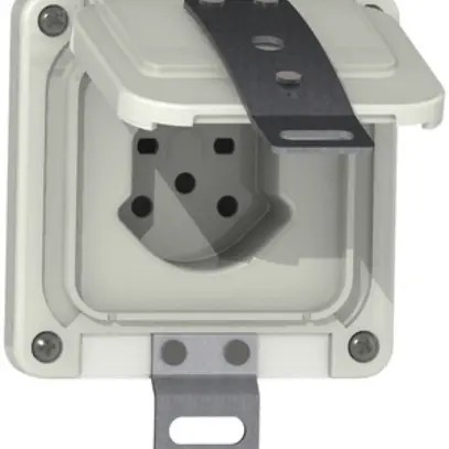 UP-Steckdose SUPRA NUP T15 hellgrau abschliessbar 