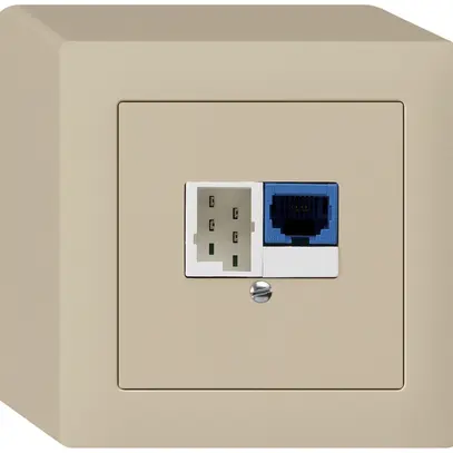AP-Dose DSL 1×RJ45/1×T+T beige 