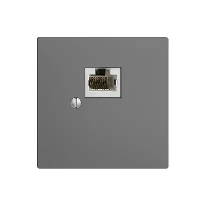 Boîte ENC 1×RJ45/s 8P EDIZIOdue gris foncé, R&M swissline 