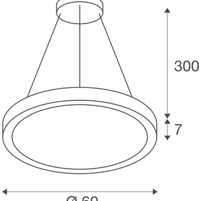 Lampada sospesa LED SLV MEDO RING 60 26W 3750lm 930/940 DALI Ø600mm nero 