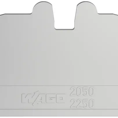 Placca intermediaria/fermatura WAGO TopJob-S 1.1mm 2L grigio per serie 2050 