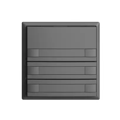 Poussoir KNX RGB EDUE, 250mW, s.LED, a.insert papier, 6×poussoir, 1×touche, grf 
