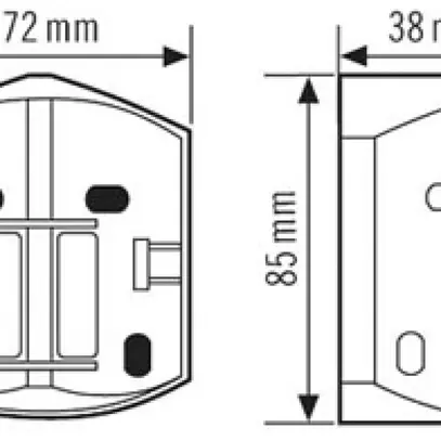 Supporto angolare ESYLUX RC nero 