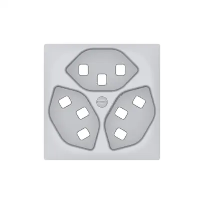 Plaque frontale SIDUS alu pour 3×T23 