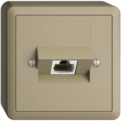 Prise AP 1×RJ45/u 8P ITplus EDIZIOdue sand 