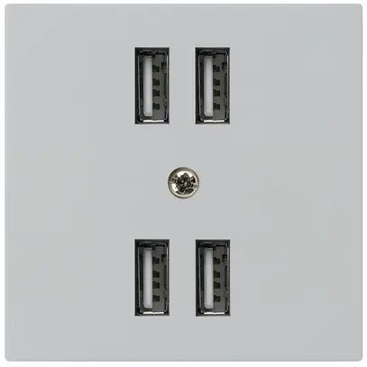 Prise 4×USB kallysto A 2400mA gris clair 