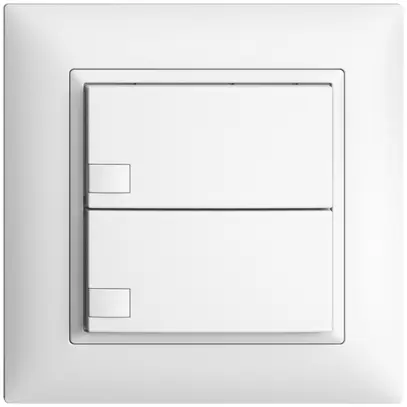 Pulsante INC KNX 2×EDIZIOdue bianco RGB senza LED 