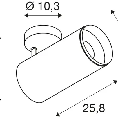 LED-Deckenleuchte SLV NUMINOS SPOT PHASE XL 36W 3250lm 2700K 36° weiss/schwarz 