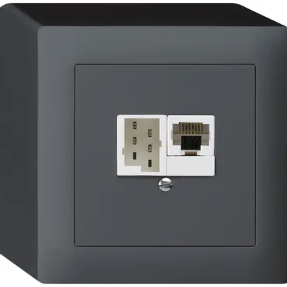 Scatola AP kallysto 1×RJ45u+1×TT83 antracite 