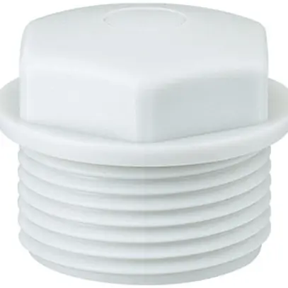 Passe-câble 6 pans M40 gris clair 