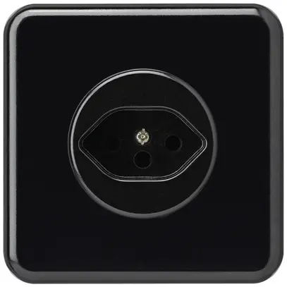 Presa INC basico tipo 13 nero con protezione bambini 