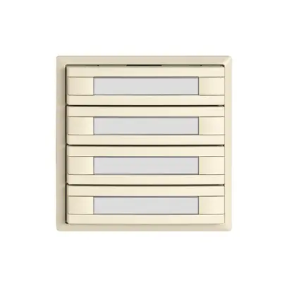 Poussoir KNX RGB EDIZIO.liv SNAPFIX® capteur temp.s.LED étiqu.4× comm.2T cr 