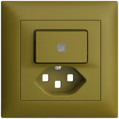 Kit frontale INC EDIZIOdue olive 88×88mm T23 con lente 