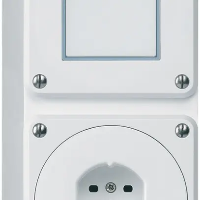 Combi AP 2×1 HA robusto schéma 3/type 15 avec bornes enfichables blanc 