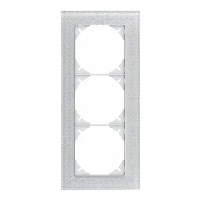 Cadre de rec.EDIZIOdue prestige 3×1 verre ornement 