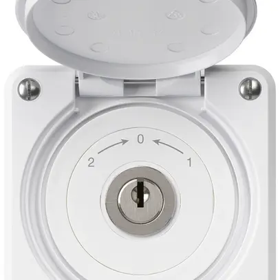 Contact pivotant à clé ENC robusto IP55 blanc avec clapet inverseur combinaison 