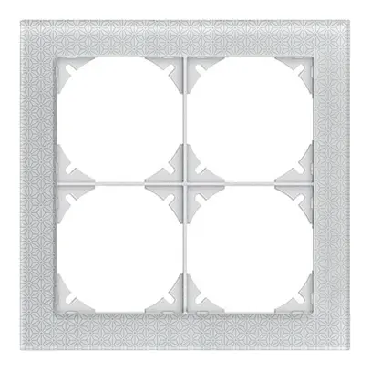 Telaio di cop. EDIZIOdue prestige 2×2 vetro ornamento 