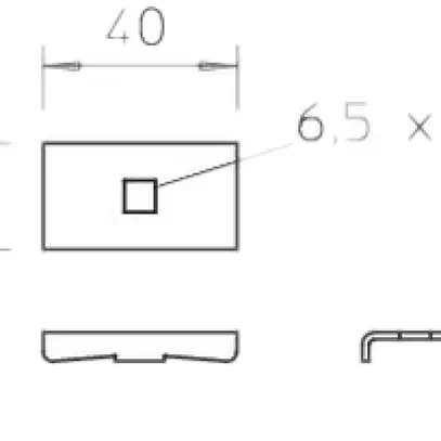 Fissaggio Bettermann 40×22mm per canale portocavi h=45/60mm 