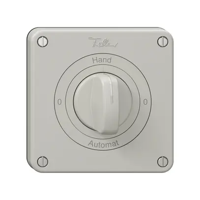 Drehschalter NEVO N.CO 2/1 L, mit Drehgriff, KS, 0-Hand-0-Automat, lichtgrau 
