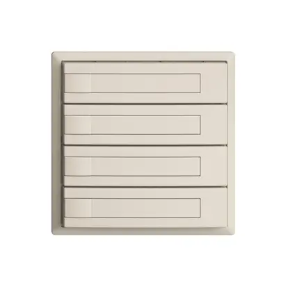 Pulsante INC KNX 4×EDIZIOdue crema RGB senza LED con inserto carta 
