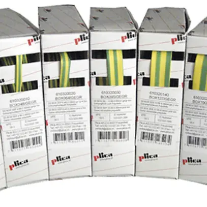Gaine rétractable 2:1 19/10, vert/jaune box avec 3m 