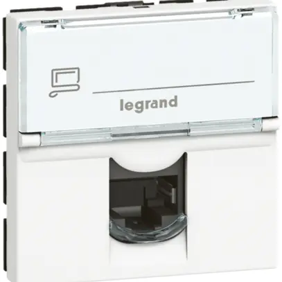 Support d'insertion INC MOS 1×RJ45 blanc pour Keystone 