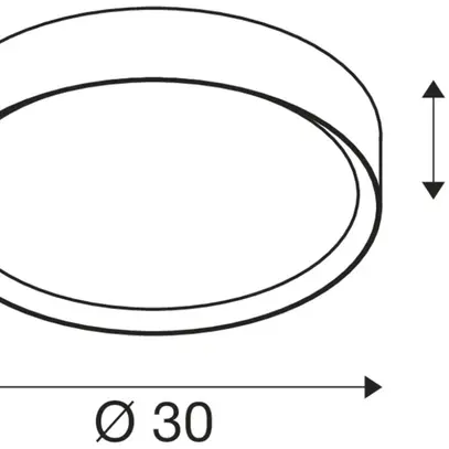Plafonnier LED SLV DECONA 30 17W 1900lm 930/940 IP44 VAR Ø300mm blanc 